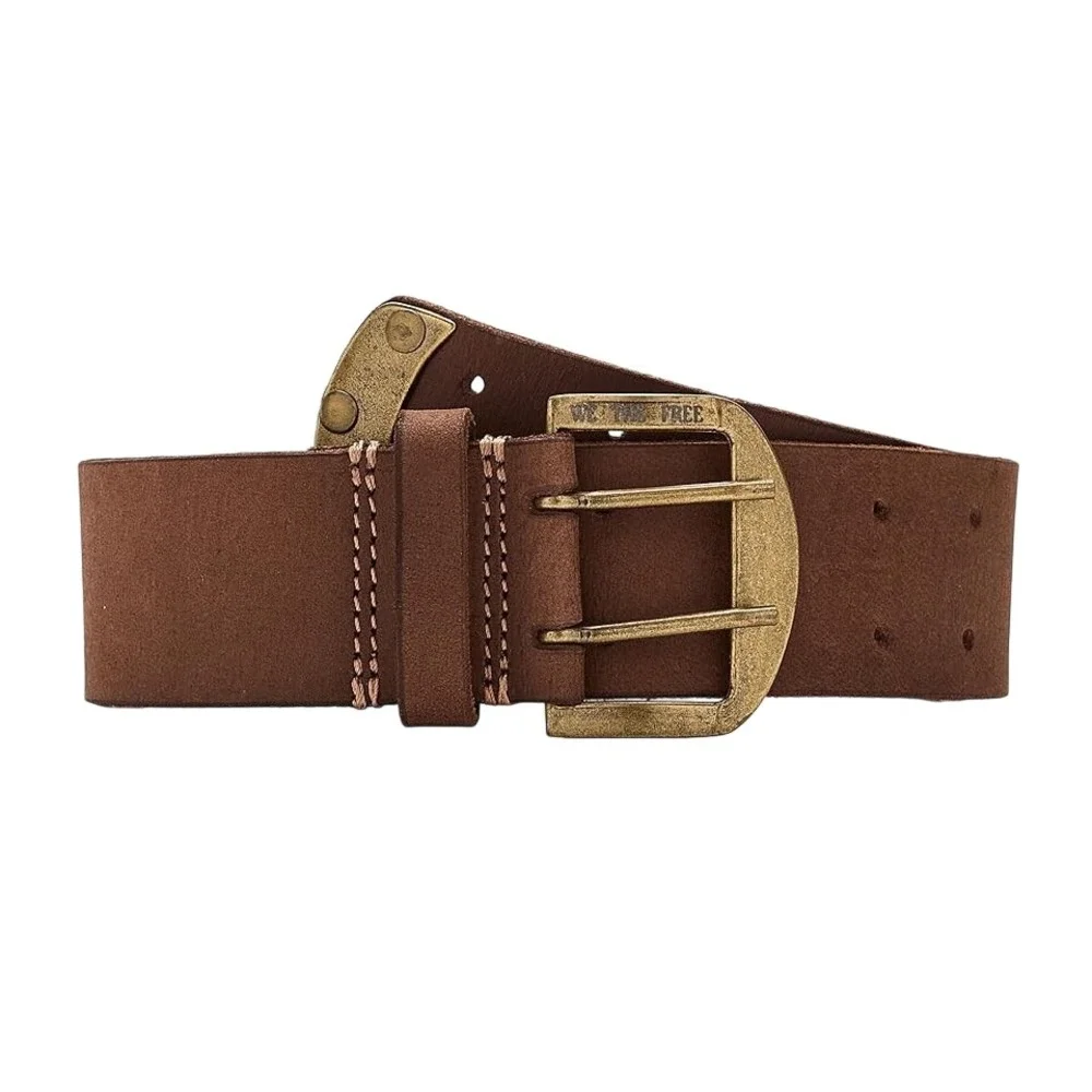 419. Free People We the Free Double Cross Belt Women's Belts Cognac Size SM-MD